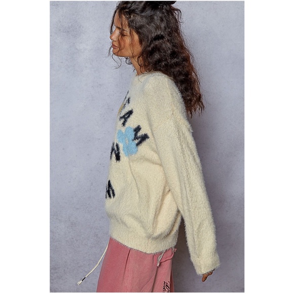 POL Cream Dream Grow Blossom Graphic Sweater Top - Picture 2 of 4